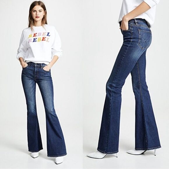 HUDSON Holly High Waist Flare Jeans In Vagabond Wash Size 27 - Picture 1 of 14